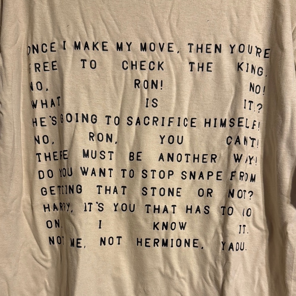 Harry Potter chess tee shirt